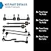 TRQ Front and Rear Steering & Suspension Kit Sway Bar Stabilizer Link Tie Rod Compatible with 2015-2022 Ford Edge 2013-2020 Fusion 2017-2020 Lincoln Continental 2016-2018 MKX MKZ