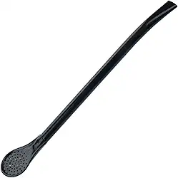 BOMBA DE TERERÉ CHIMARRÃO CLÁSSICA LISA EPOX PRETA 19CM BLACK ERVA