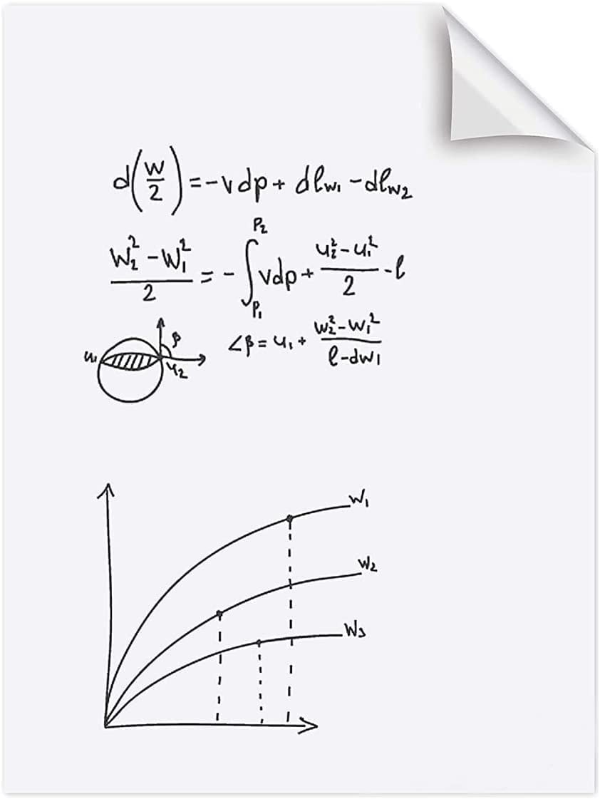 TimeTech White Dry Erase Sheets - 10 Sheets of A4 - Adhesive Whiteboard Wallpaper Decal - White Board Contact Paper for Refrigerator, Desk, Office & Kids Room-image-49