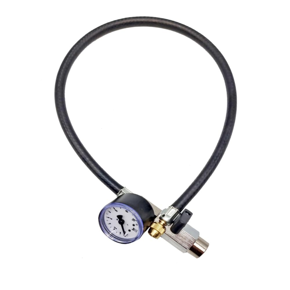 Druckflaschen Adapter mit Manometer 0-10 bar für Ausdehnungsgefäße/Gefäßfüller