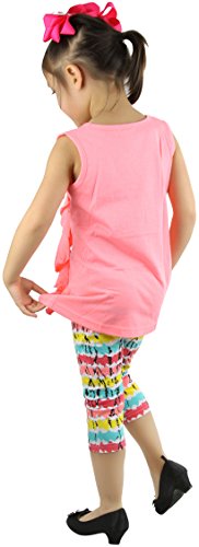 Image of ToBeInStyle Girl's Sleeveless Tank Top & Leggings 2 Piece Outfit Casual Dress Style Set