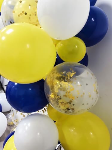 Image of Graduation Party Decorations Blue Yellow /Navy Blue Yellow Graduation Decorations 2026 /40pcs Balloons Michigan Balloons /Birthday Party Decorations (Pack of 3)
