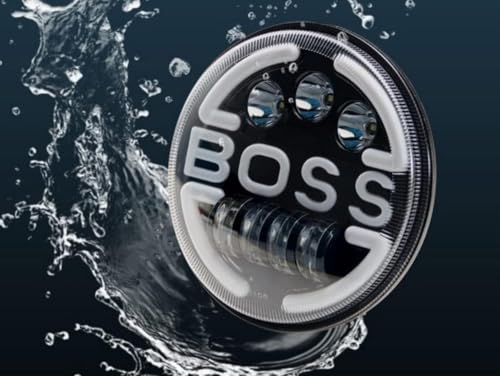 Image of BOSS LED Headlight for Royal enfield Bullet classic-350, Classic-500, Bullet Electra, DRL and Turn Signal