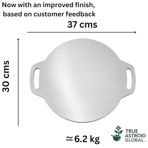 Image of Pure Iron Dosa Tawa, 12 Inch, 10mm Thick, Fully Seasoned, Non-Stick, Flat Borderless Design, 30 cm, 6.2 kg (10 mm)