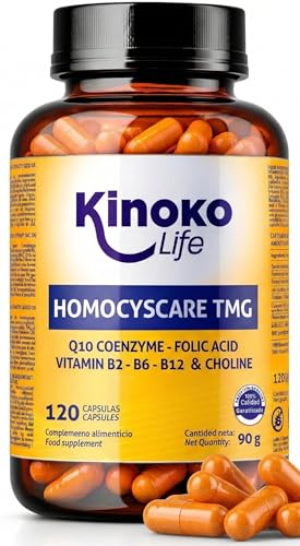 BETAINA Anidra TMG (Trimetilglicina) 120 Capsule con Coenzima Q10 Acido Folico Attivo Quatrefolic 5-MTHF Vitamine B6 B12 HomocysCare Scorta 4 Mesi Senza Glutine Non-OGM