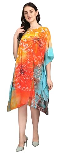 Caftans Talla Grande de Georgette Impreso Ideal para la Playa