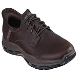 Skechers USA Men's Men's Respected-Garrett Loafer, Red Brown, 10