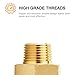SUNGATOR Brass Pipe Fitting, Reducer Adapter, 3/8