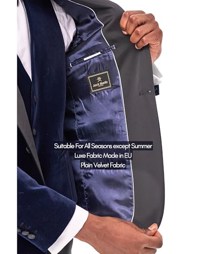 Mens Tuxedo Jacket Tailored Fit Black Tie Smoking Jacket for Men Blazer Vest Set for Wedding Prom3