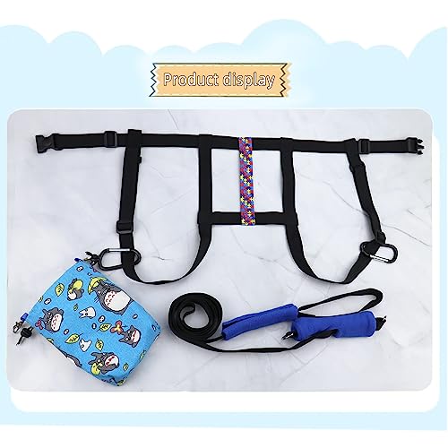 welsoon Walking Harness for Older Children with Quick Grab Handle and Adjustable Tether for Autism Special Needs ADHD Safety Teens Harness with Pouch Removable Autism Awareness Puzzle