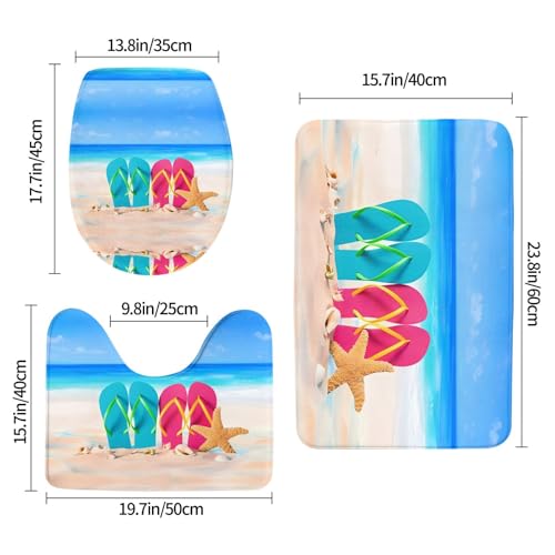 Ensemble tapis de bain plage aux finitions durables