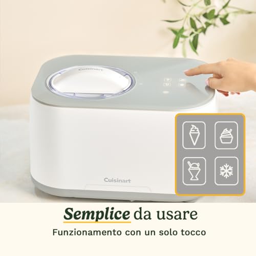 Cuisinart Freezeease – Gelatiera Autonoma Con 3 Programmi (Gelato, Sorbetto, Yogurt) | Nessun Pre-Congelamento | Pronta In 40 Min | Funzione Di Mantenimento Al Freddo | Compressore 950Ml (Nuovo) - 5