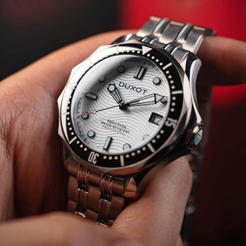 Image of DUXOT Henri Men's Automatic Dive Watch - Japanese Movement, 41mm Stainless Steel Case, Water Resistant 200m, Stainless Steel Bracelet, DX-2060