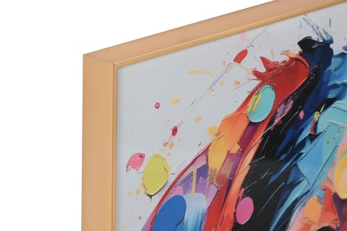 Cuadro de perro con marco de aluminio y madera MDF obra de arte texturizada premium 3