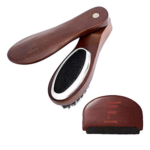 FREY Large Lint Remover Brush – 3 in 1 Lint Hair Brush Includes Shoe Brush and Shoe Horn + Free Lint Comb