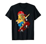 Skateboarder Taco Elektrisches Skateboard Mexican Burrito Chili T-Shirt