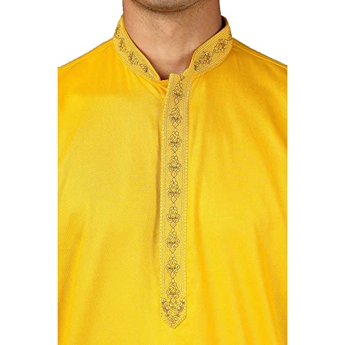Image of by Shoppers Stop Solid Polyester Cotton Slim Fit Mens Kurta