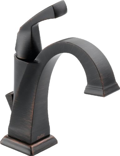 Black Friday Clearance Delta Faucet Dryden Bronze Bathroom Faucet, Single Hole Bathroom Faucet, Single Handle, Diamond Seal Technology, Metal Drain Assembly, Venetian Bronze 551-RB-DST