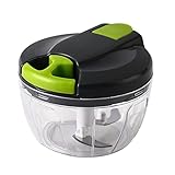 Zwiebelschneider Manuell,Zwiebel Zerkleinerer mit seilzug,Gemüseschneider,Multihacker,Gemüsehacker,Multischneider,Universalzerkleinerer,Onion Cutter,Garlic Chopper (Grün)