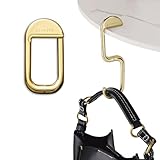 KLIPSTA FLIP Bag Hook - Newly Redesigned. Portable Purse Hanger for Table with Magnetic Closure - Now Holds up to 50 lbs. Valentine's Gifts for Women (Gold)