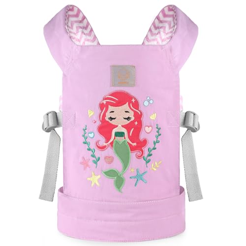 GAGAKU Muñeca Transporte Doll Carrier Delantera y Trasera de Bebé de Algodón para Niños - Sirena