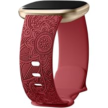 Odbeai for Fitbit Versa 4 Bands for Woman/Fitbit Versa 3 Bands Women/Fitbit Sense Bands/Fitbit Sense 2 Bands,Cute Fancy Boho Floral Pattern Soft Replacement Wristbands Strap for versa 3 watch band