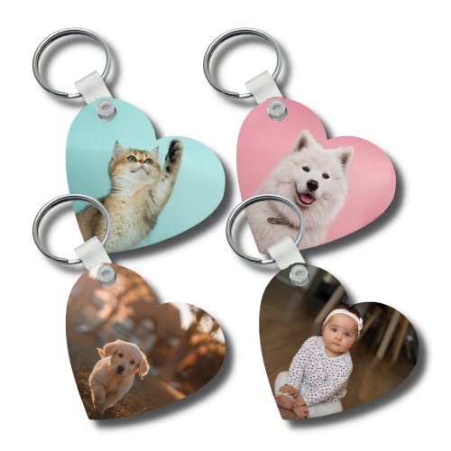 TheDogTagCo Llavero personalizado con forma de corazón para