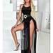 Bikini Swimsuit Cover Up Beachwear Coverup Side Split Long Kimonos Sleeveless Tank Beach Dress Bodycon See Through Dress (Black)