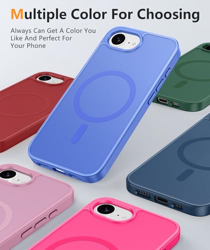 Image of FNTCASE for iPhone 17e Case: iPhone 16e Phone Case [Compatible with Magsafe] Matte Cases with [Screen Protector] Military Grade Shockproof Protective Phone Cover - Full Ultramarine