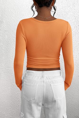 Image of PRETTYGARDEN Women's Fall Long Sleeve Henley T Shirts