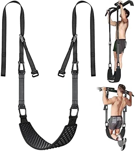 Miniatura 3 de Kipika Barra de dominadas montada en la pared y bandas de dominadas con cinturón de inmersión, acero resistente, resistencia ajustable,