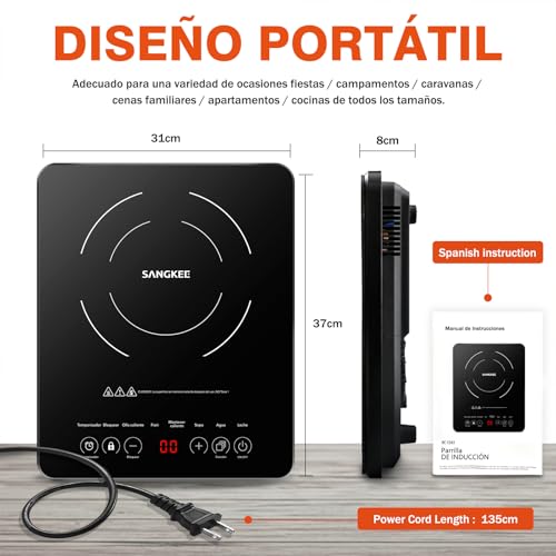 Listado de Estufa Electrica de Induccion Top 10. 27 Estufa Electrica de Induccion marca SANGKEE (3)