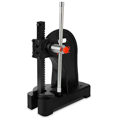 EBERTH Presse à Crémaillère avec Force de Compression 2T, jusqu'à une Hauteur de Pièce 190mm, Presse Manuelle à Levier pour Atelier, Plaque de Base...