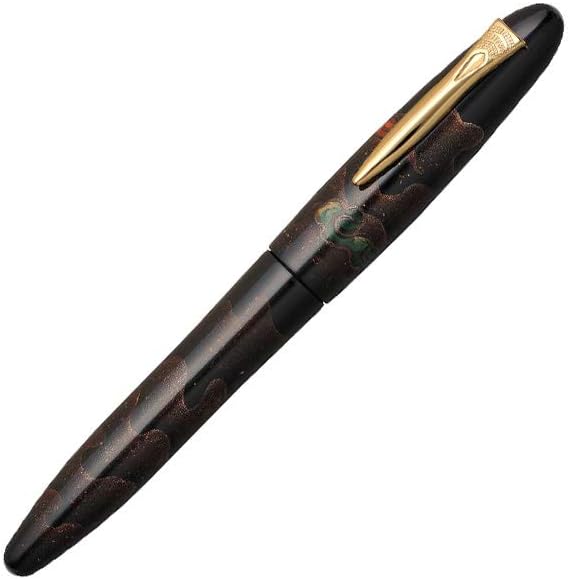Platinum Izumo Fountain Pen, Black,Ginsen Yakumo, Maki-e