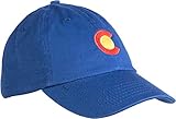 Ann Arbor T-shirt Co. Colorado State Flag Low Profile Baseball Hat | Coloradan Golf Cap Royal