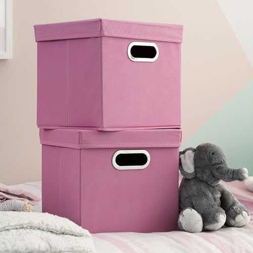 Image of Household Essentials Cube Set with Lids, Pink, 2-Pack