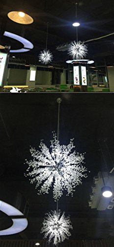 image for GDNS Chandeliers Firework LED Light Stainless Steel Crystal Pendant Li
