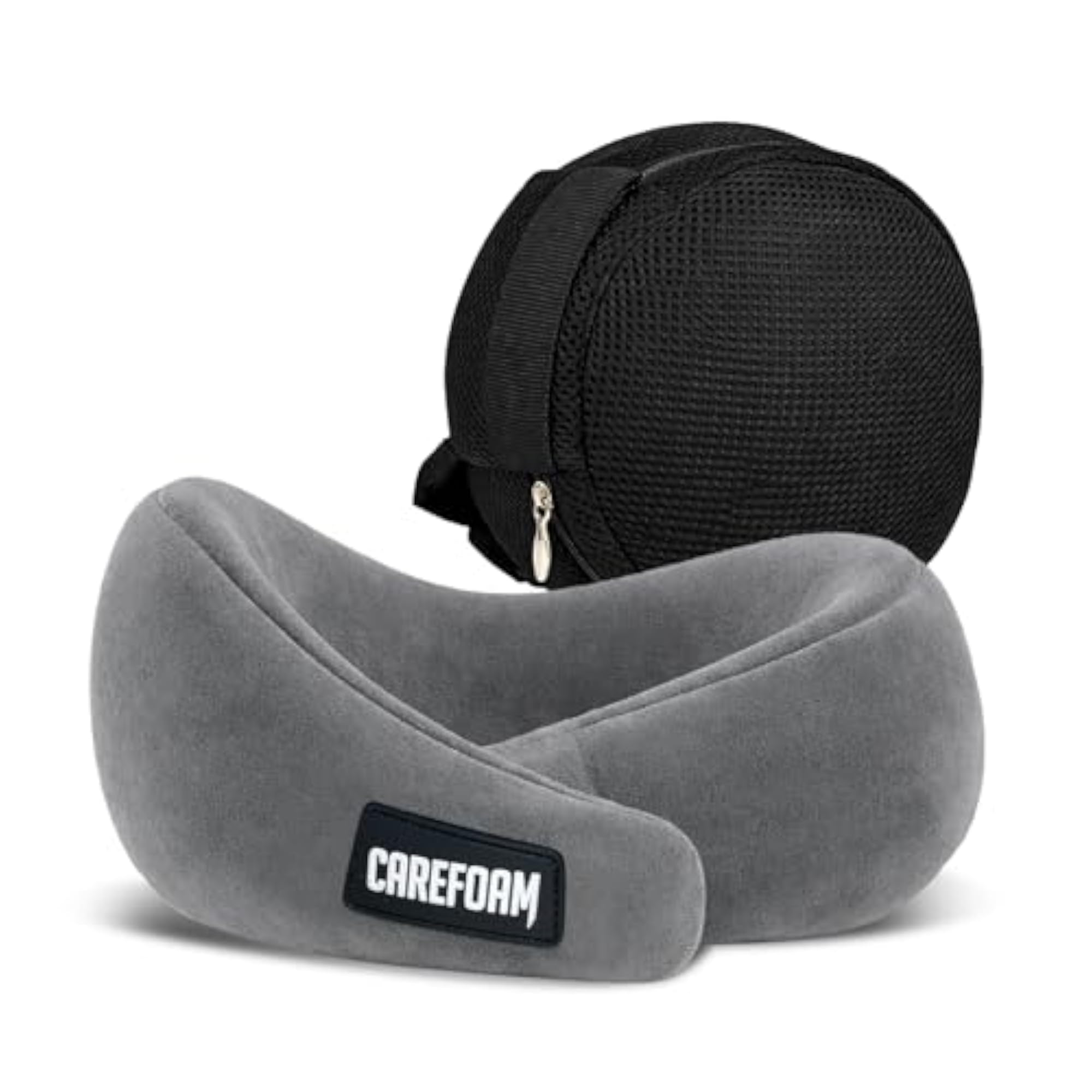 Virgin Memory Foam Travel Neck Pillow, Adjustable Velcro Fastening