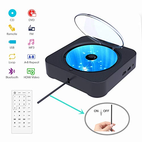 Alice Dreams Portable CD Player, DVD Players for TV, Wall CD DVD Player