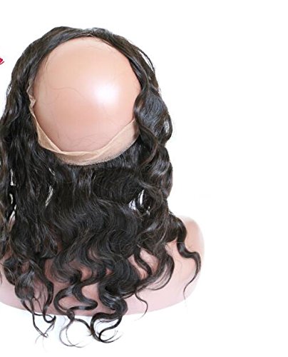 A2ZWIG Brazilian Body Wave Pre Plucked Natural Hairline Human Hair 130% Density 360 Lace Frontal (10, 3 Part)