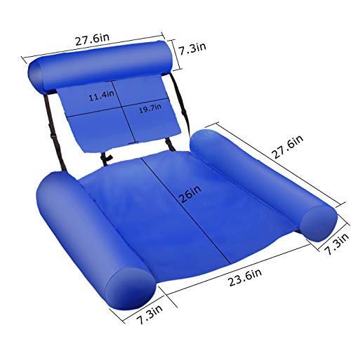 VARWANEO Inflatable Water Hammock Pool Float Bed Lounger Chair Drifter for Swimming Pool Beach Holiday Party Air Sofa Floating Chair Bed Drifter Beach Float, Blue