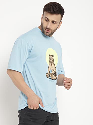 Image of GRITSTONES Men Oversized Half Sleeve Cotton T-Shirt