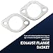 Ypoyney 2 PCS Exhaust Gaskets, Stainless Steel Oval Car Exhaust Manifold Gaskets, 2.28–2.36