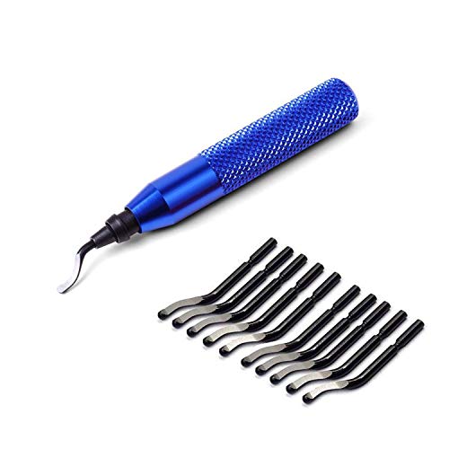 MAVAST Deburring Tool with 11 High-Speed Steel Blades Blue