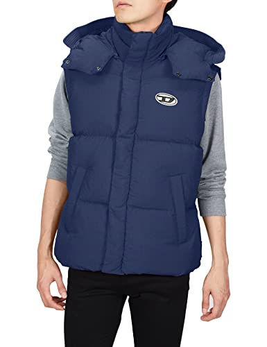 [ディーゼル] メンズ ウィンターベストジャケット A077910BFAQ 2XL ネイビー 8AT