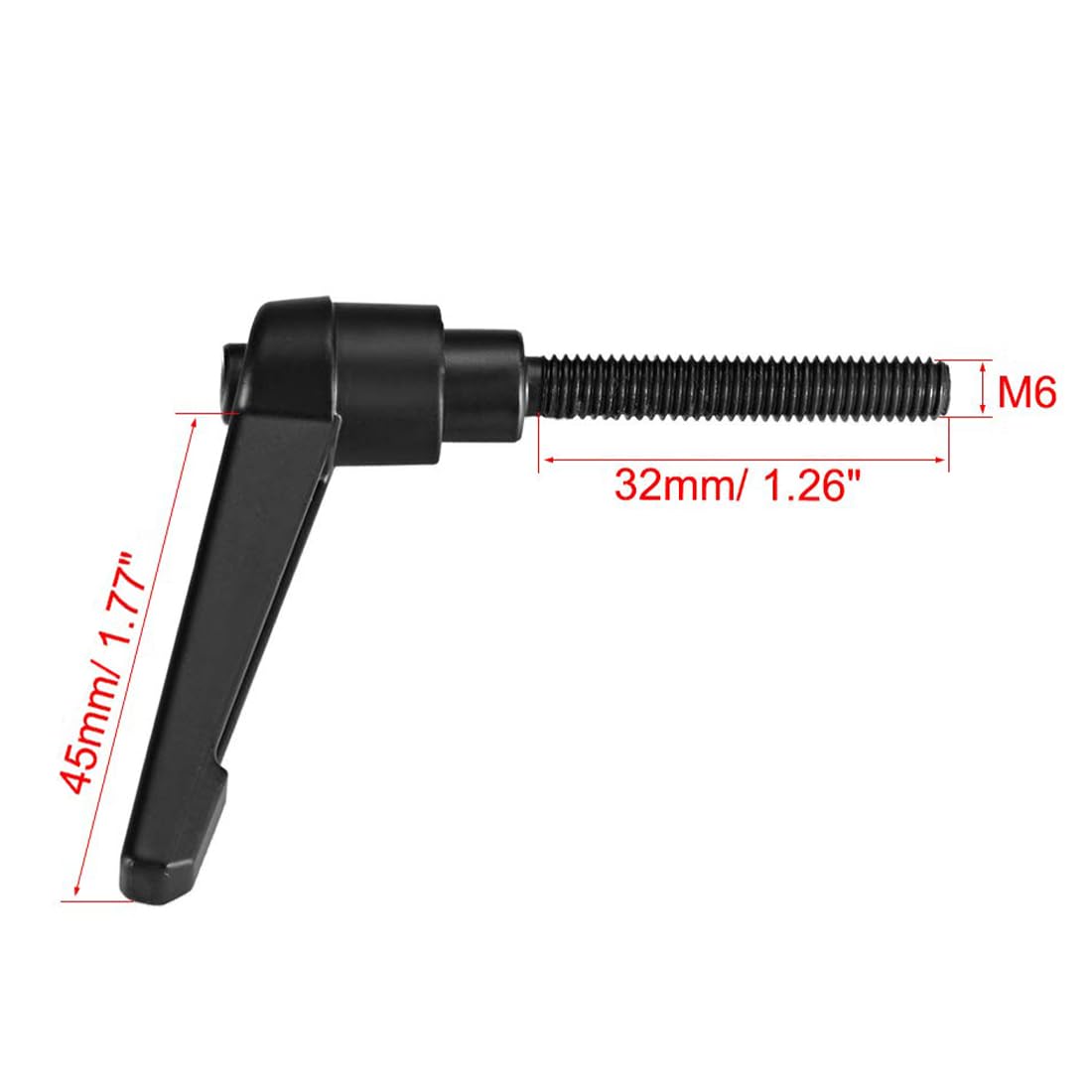 TA-VIGOR 2Pcs Adjustable Clamping Lever Handles, M6 x 32mm Locking Quick Release Push Button Ratchet Screw Knobs - Image 2