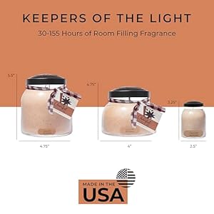 A cheerful givercountry morning 34oz papa scented candle jar with lid keepers of the light 155 hours of burn time gift for women brown  urban country home decor