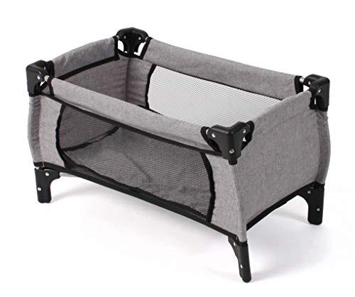 Bayer Chic 2000 653 19 Deluxe Travel Cot for Baby Dolls up to 50 cm Melange Grey - Image 4