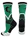 MadSportsStuff Basketball Player Victory Crew Socks (Kelly Green/Black/White, Small)