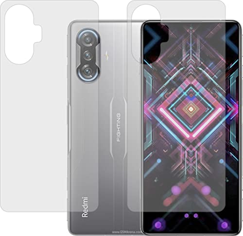 FASHEEN POCO F3 GT Back Screen Guards, Back Skin, Rear Screen Protector, 3D Frosted Carbon Fiber Skin, Not a Tempered Glass for POCO F3 GT (Pack of 2)